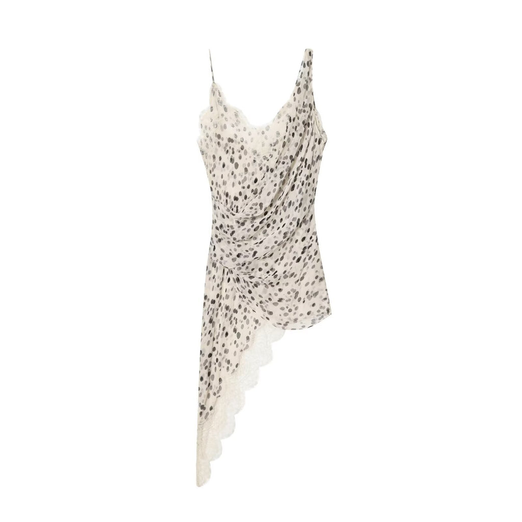 Hot girl polka dot lingerie style top