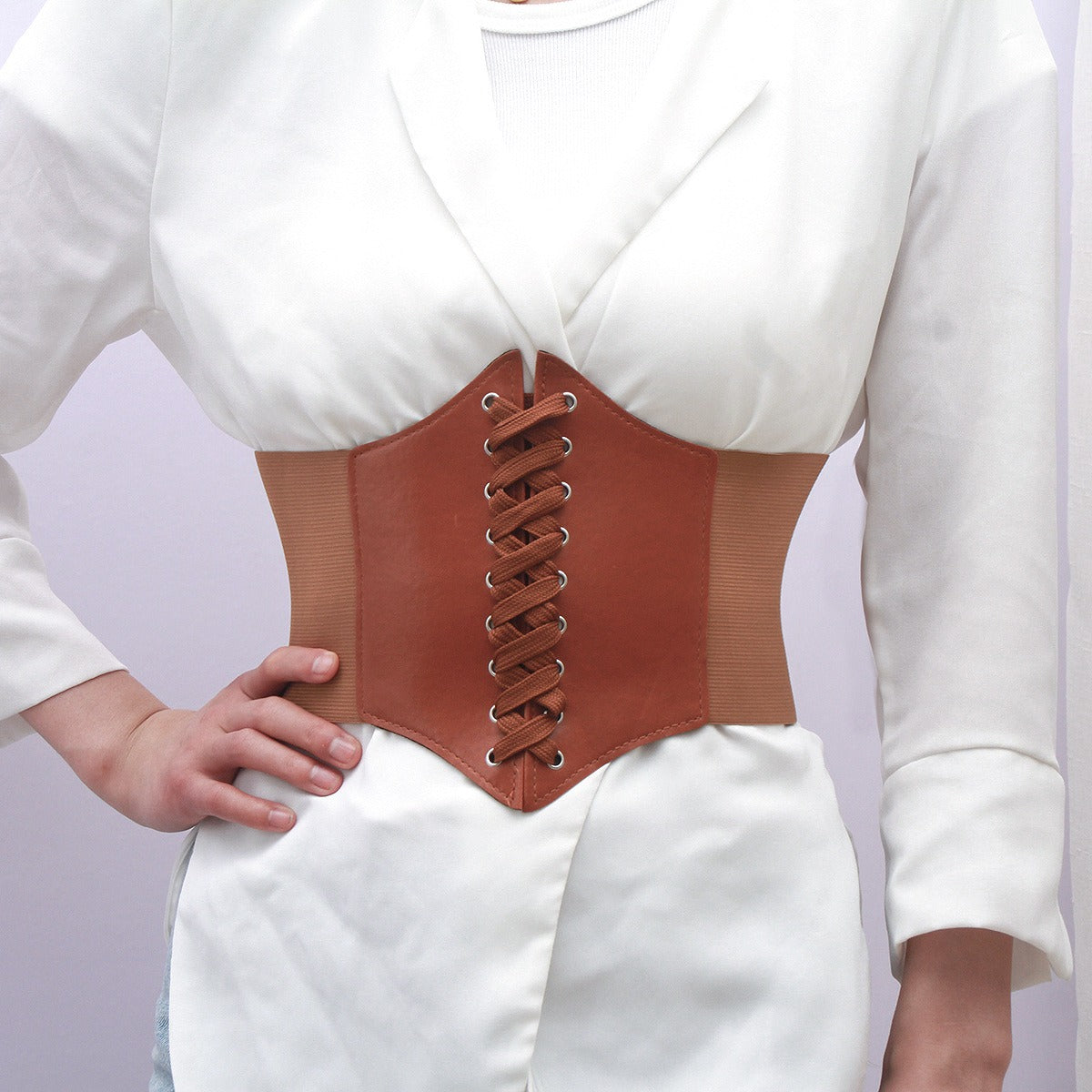 Elastic and elastic women's waistband, versatile decoration, dress, suit, coat, wide waist closure, waist wrap, and outerwear