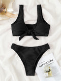 Two-Piece Bathing Suit with Strapback Design