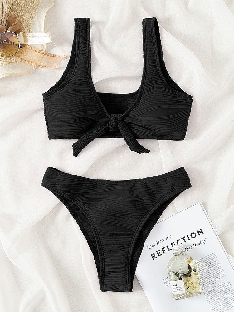 Two-Piece Bathing Suit with Strapback Design