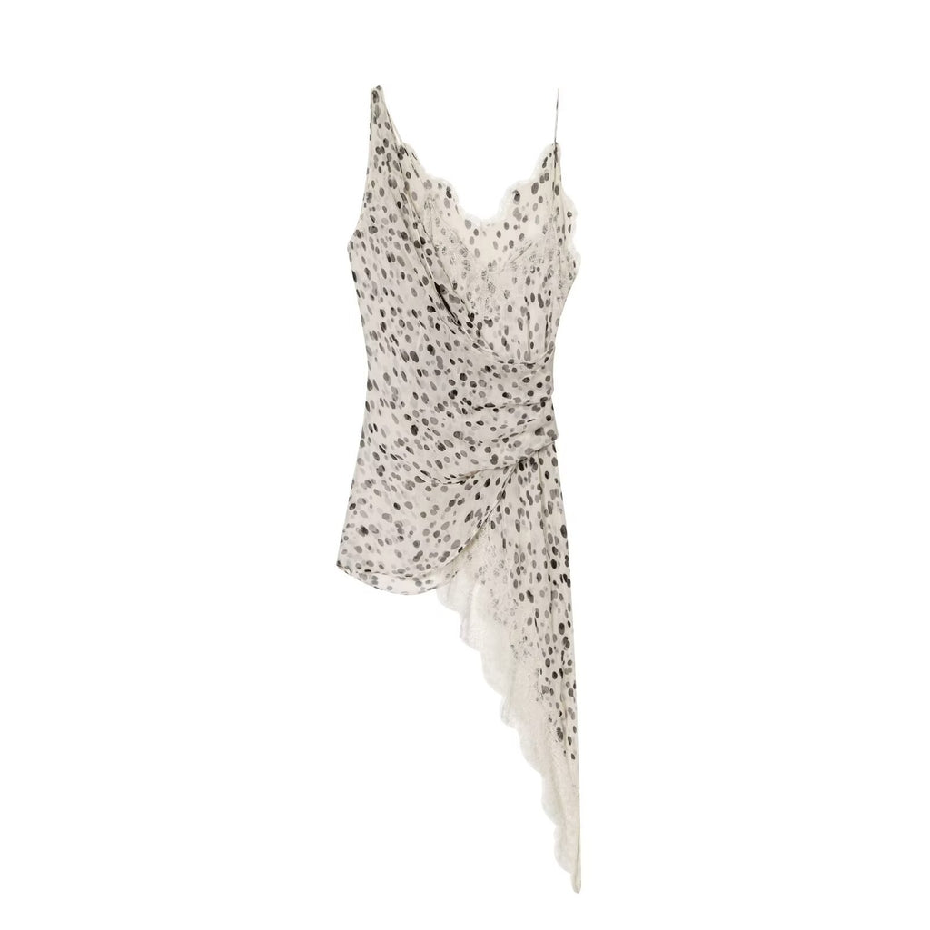 Hot girl polka dot lingerie style top