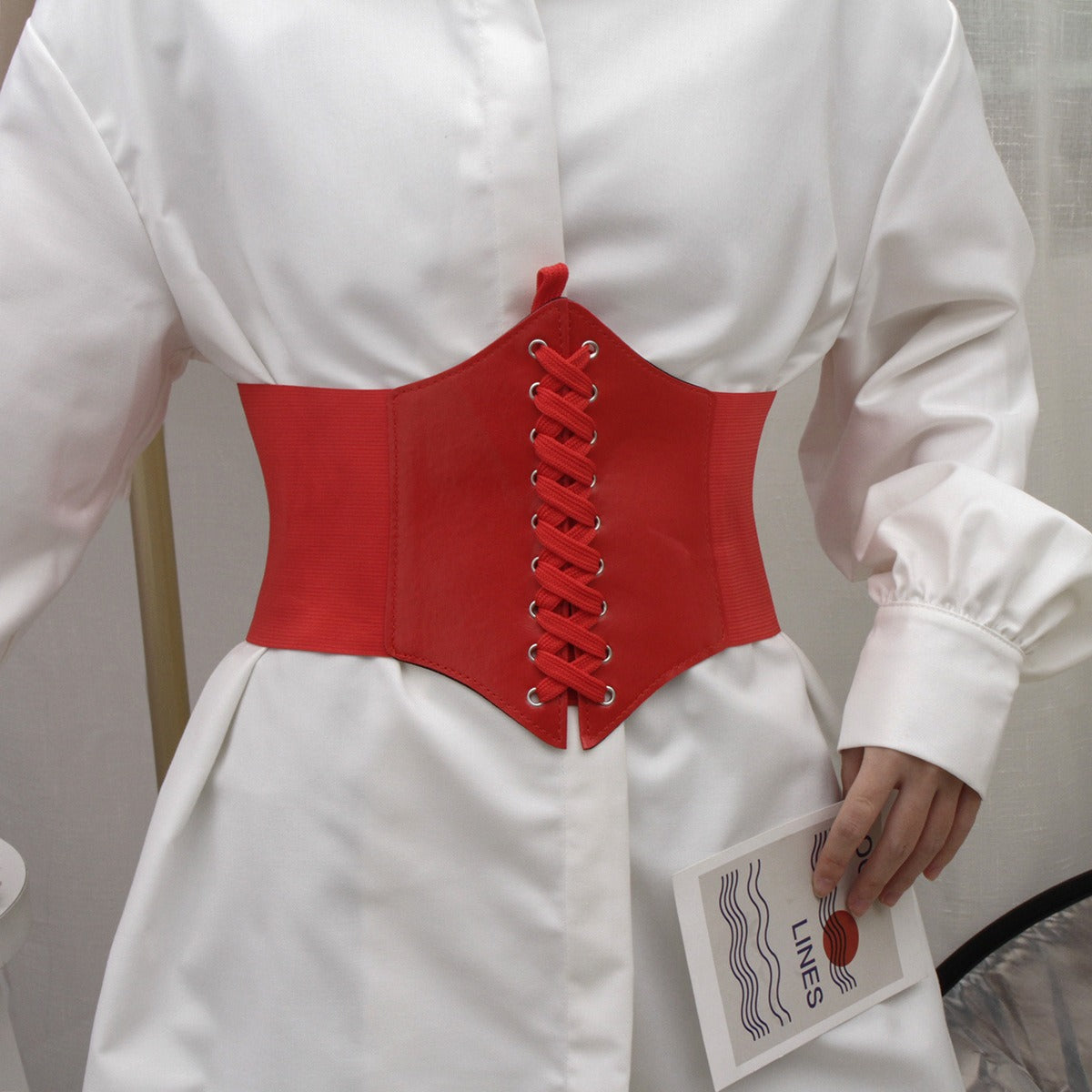 Elastic and elastic women's waistband, versatile decoration, dress, suit, coat, wide waist closure, waist wrap, and outerwear