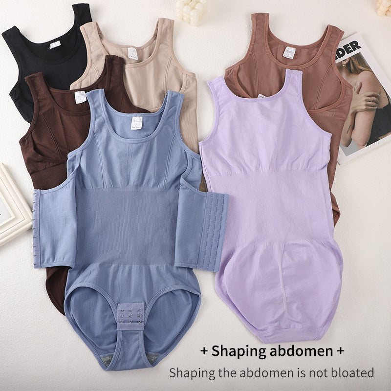 Enhanced Full-Body Shaping Bodysuit for Women, Breathable Lightweight, Body-Sculpting with Front Closure, Tummy Control, Waist Cincher, Slimming and Contouring
