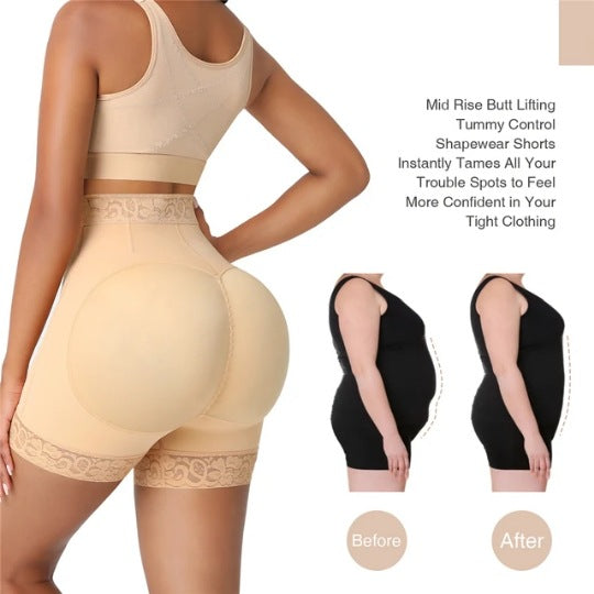 Style Zipper Button-Up Buttocks-Lifting Body-Shaping Tummy-Control Butt-Lifting