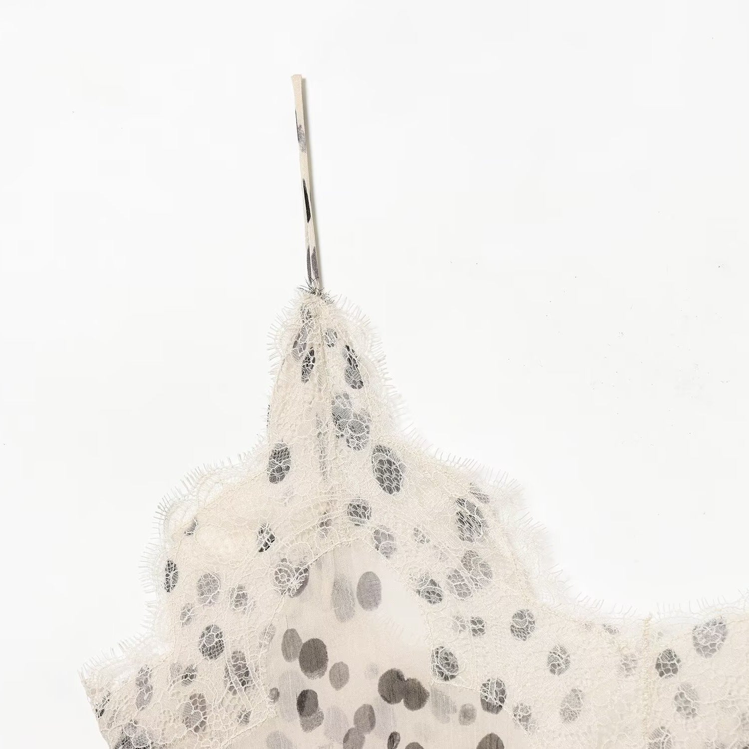 Hot girl polka dot lingerie style top