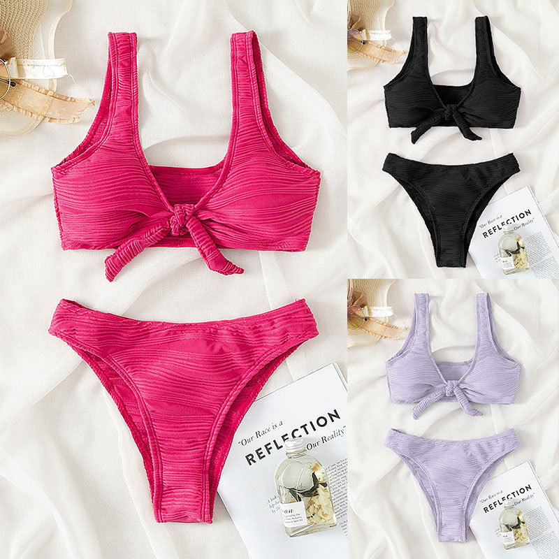 Two-Piece Bathing Suit with Strapback Design