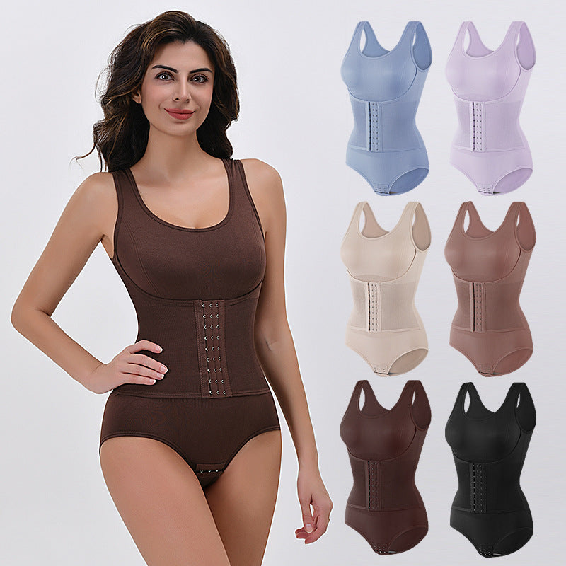Enhanced Full-Body Shaping Bodysuit for Women, Breathable Lightweight, Body-Sculpting with Front Closure, Tummy Control, Waist Cincher, Slimming and Contouring