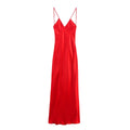 Silk textured lingerie style backless camisole dress