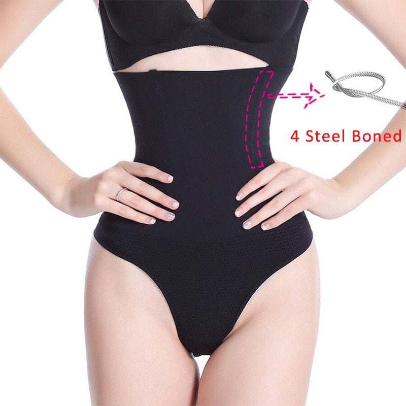 Women Shapewear High Waist Tummy Control Pants Body Shaper Seamless Underwear Thong Panties Slimming Girdle Bodysuit Lingerie